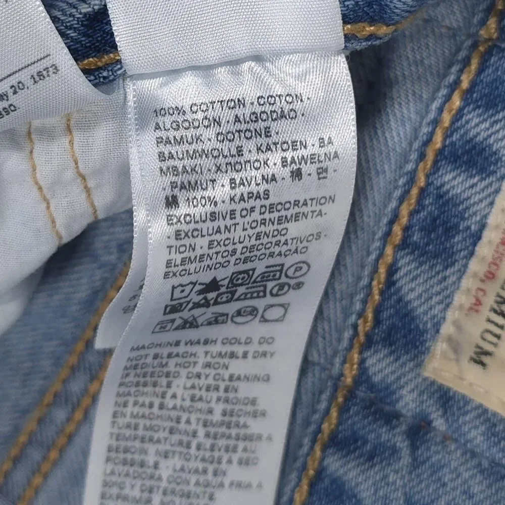 LEVIS PREMIUM Womens Denim Skirt Maxi W23 100% Cotton Casual A7512-0000 Big E